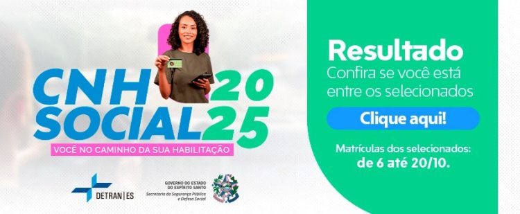 Detran|ES divulga lista dos 3.500 selecionados da segunda fase do programa CNH Social 2025