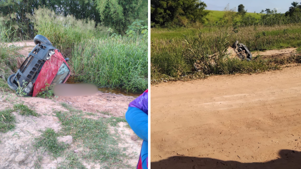 Carro capota e mata uma pessoa em Montanha