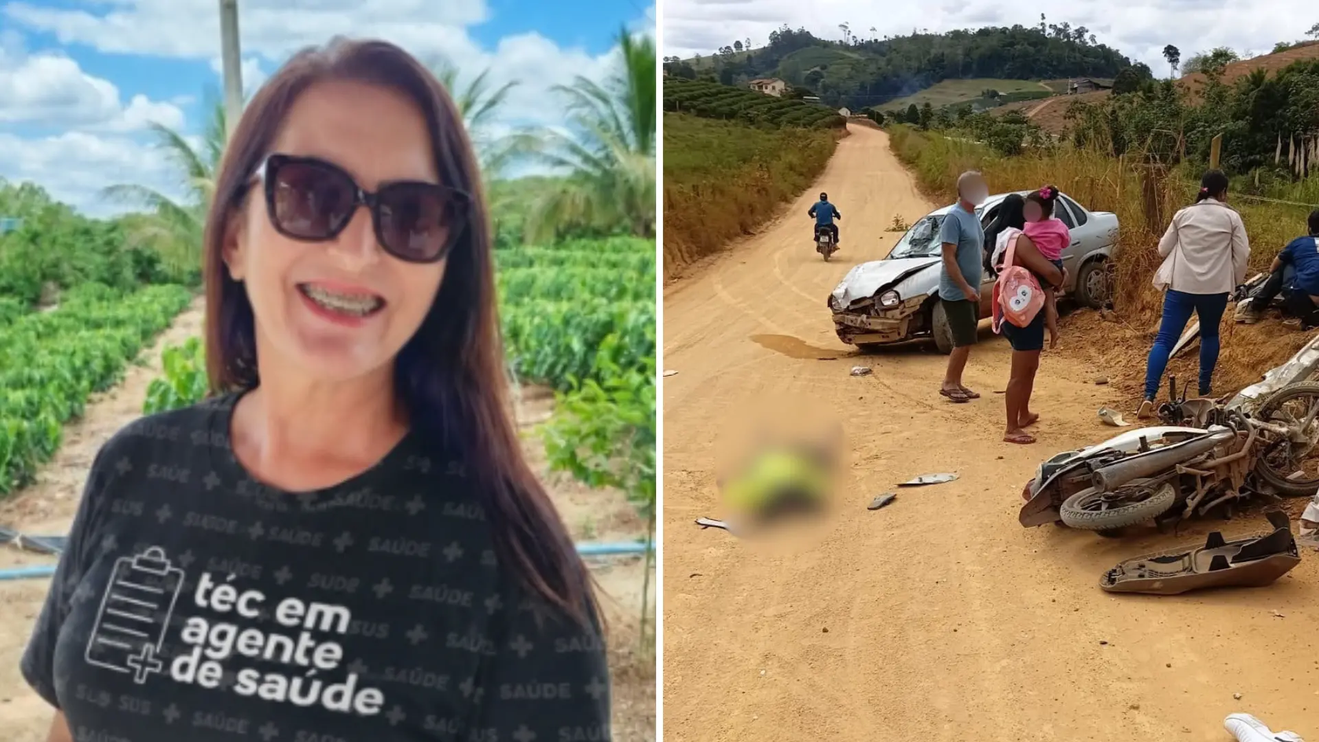 Servidora pública morre em acidente entre carro e moto em Vila Valério