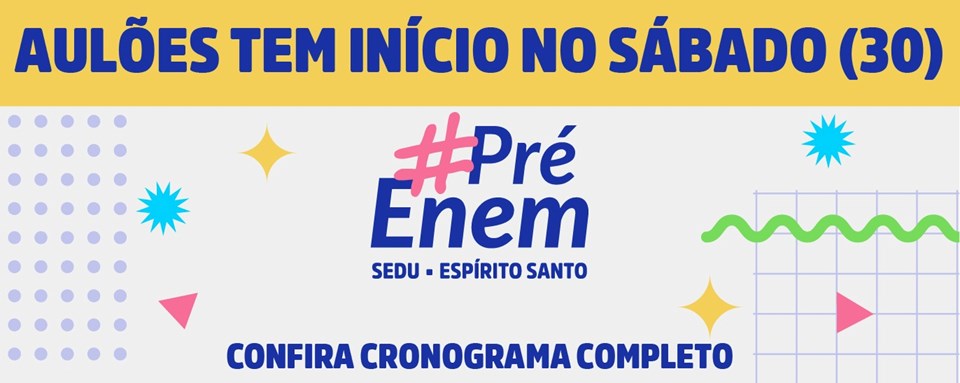 Sedu inicia aulões presenciais de Redação do curso preparatório Pré-Enem