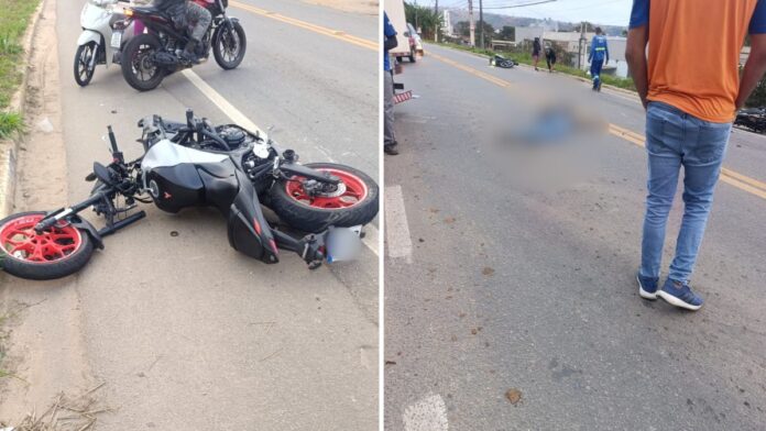 Jovem de 25 anos morre em acidente envolvendo duas motos e caminhão em Colatina