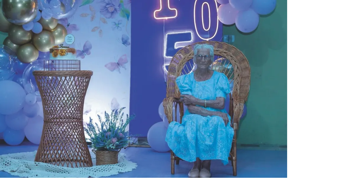 Aos 105 anos, moradora de Águia Branca diz que ´come de tudo, mas evita gordura´
