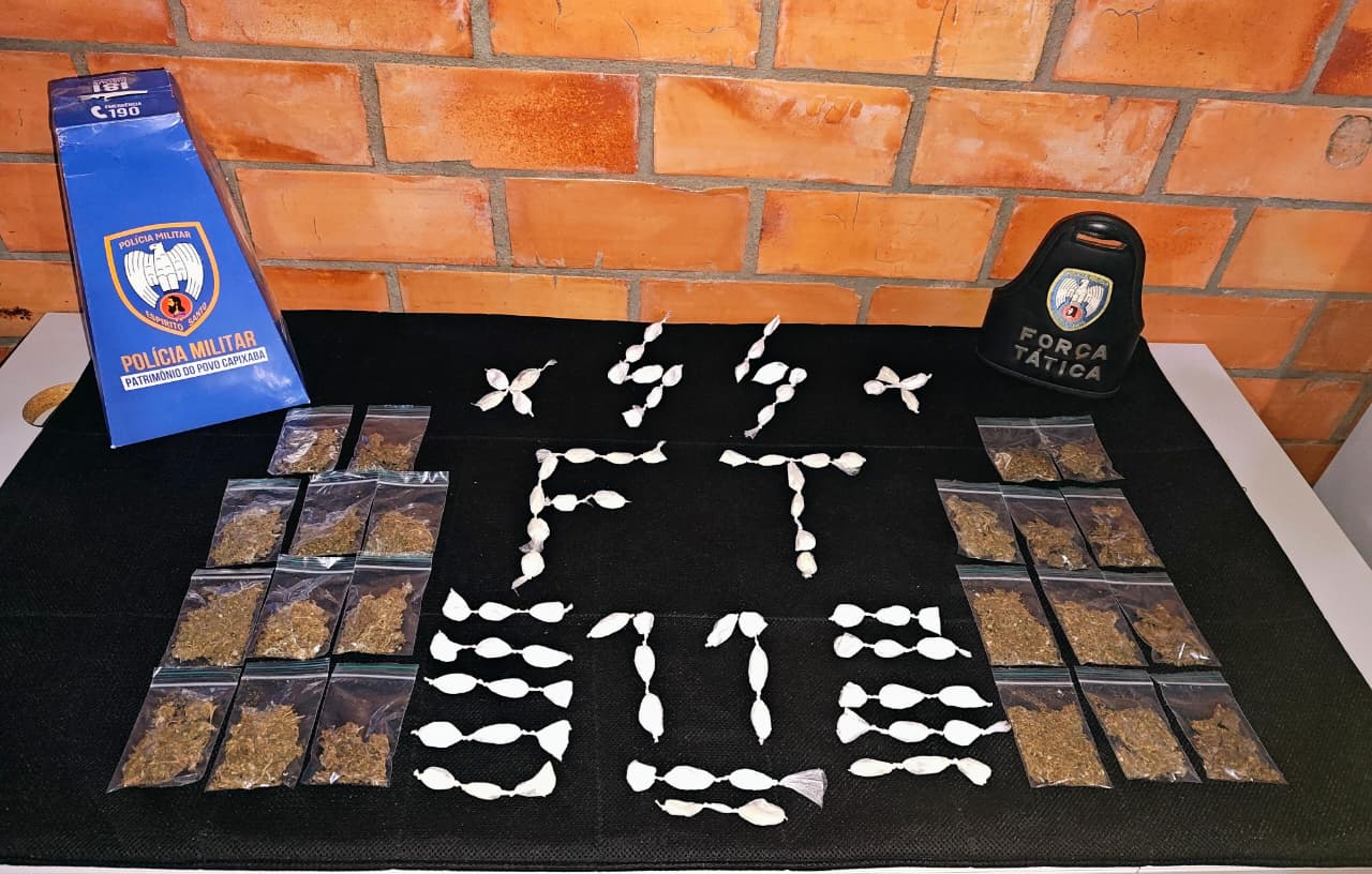 PM apreende entorpecentes em Barra de São Francisco