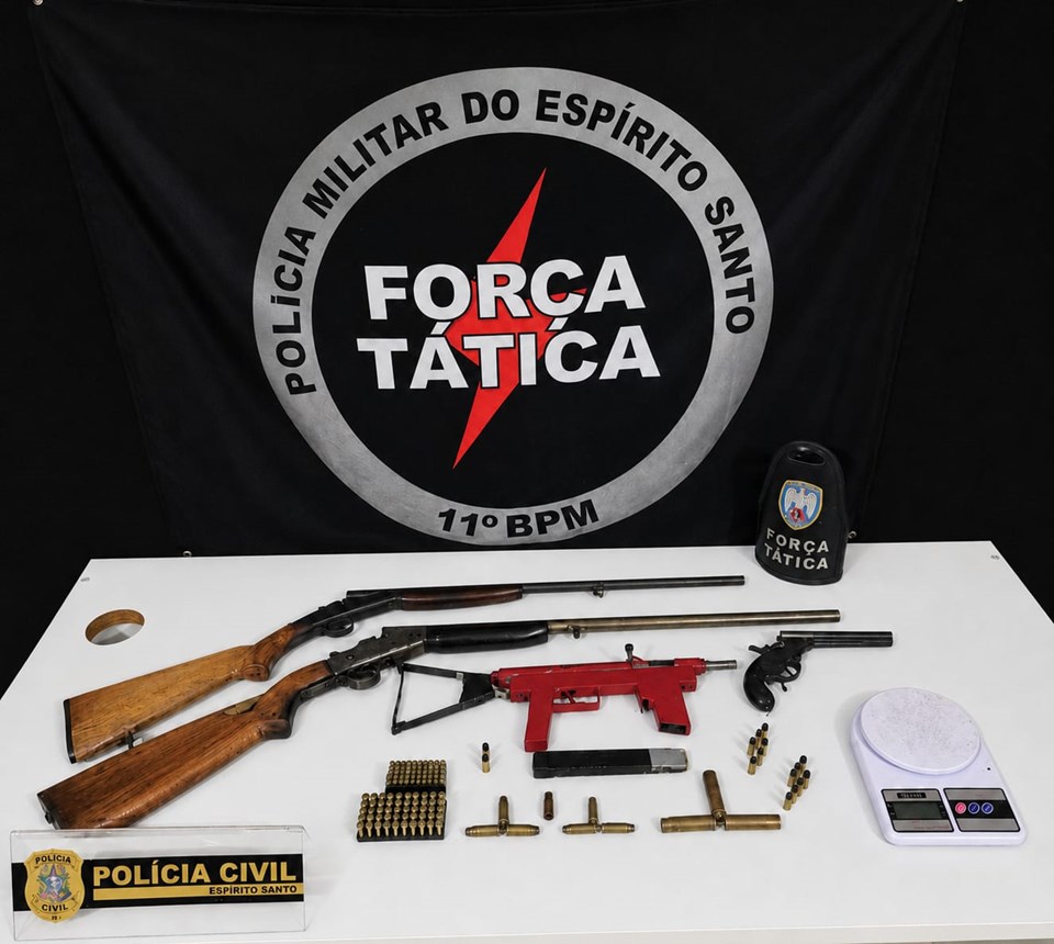 Armas e munições são apreendidas em ADN em ação conjunta das polícias Civil e Militar