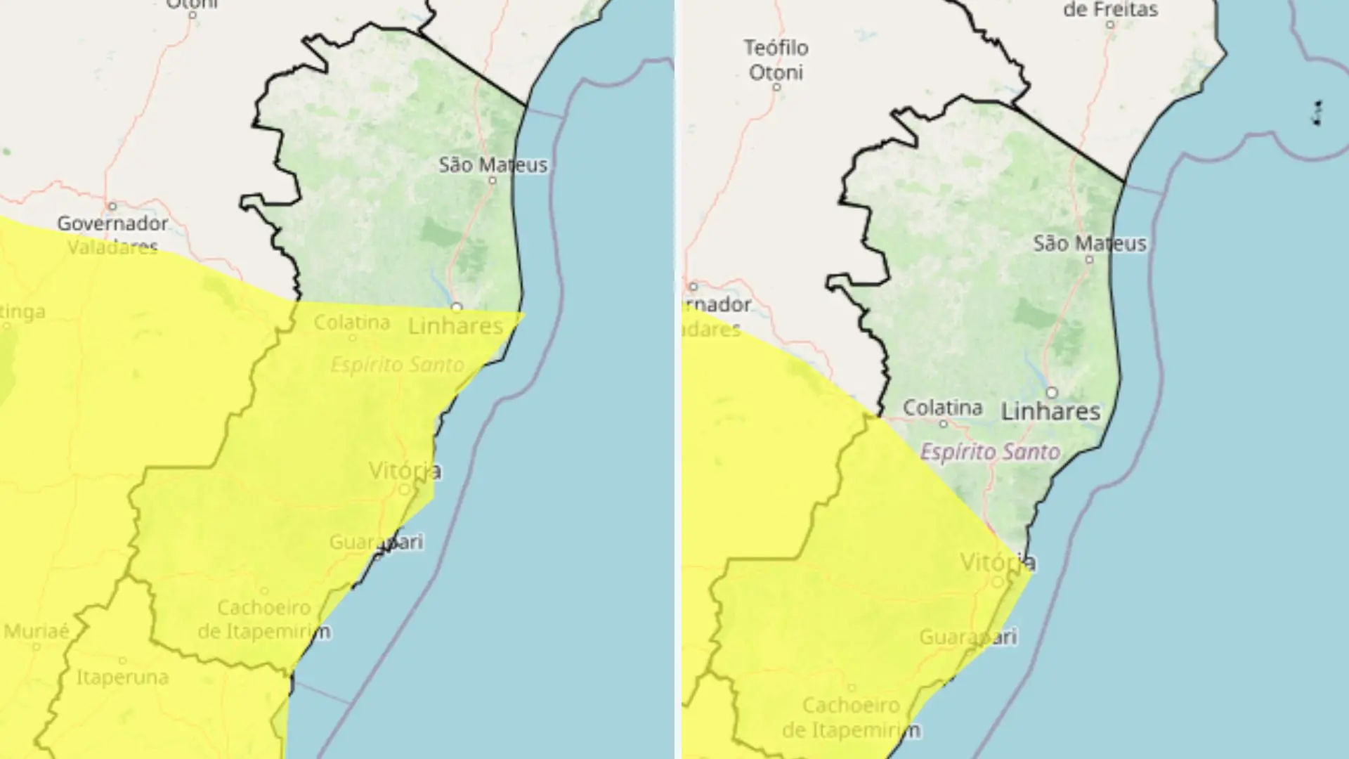 Inmet emite alerta de tempestade para todo o ES nesta sexta (23) e domingo (25)