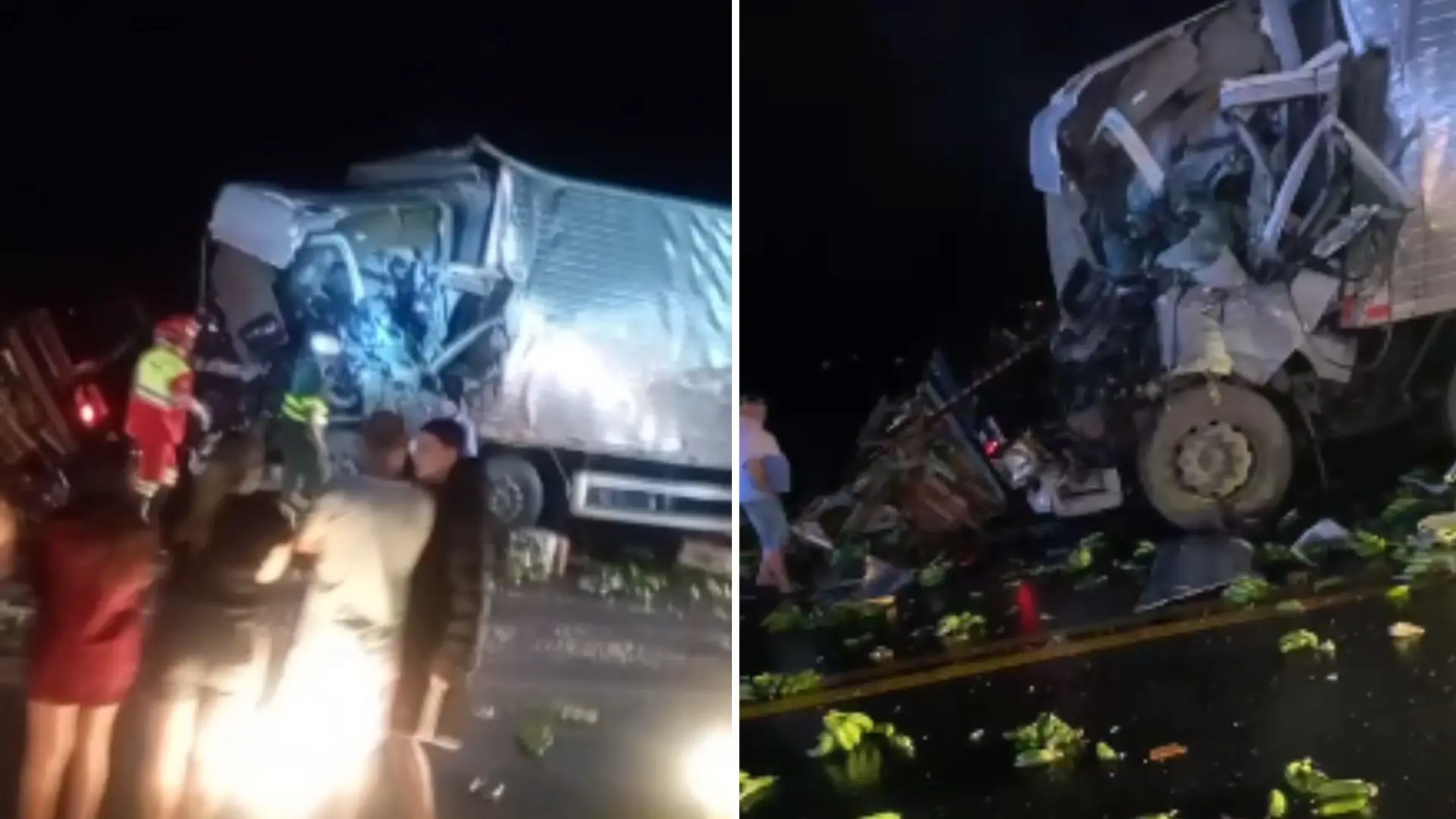 Homem morre em acidente entre carreta e caminhão na BR 101