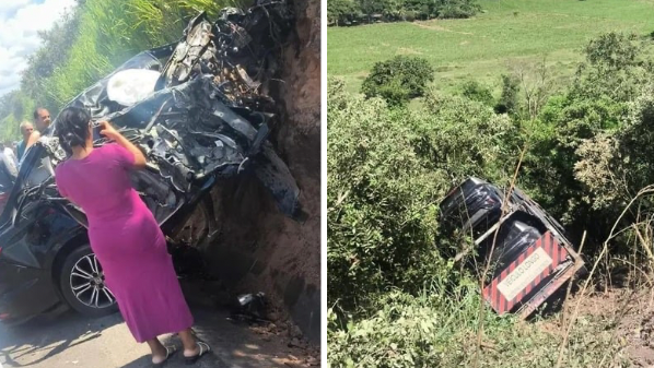 Acidente entre carro e cegonha deixa feridos e trava trânsito na BR 101 no Norte do ES